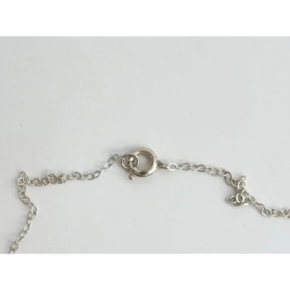 Freeform Turquoise Gemstone Sterling Silver 925 Vintage Pendant Necklace - 16" - Picture 12 of 15